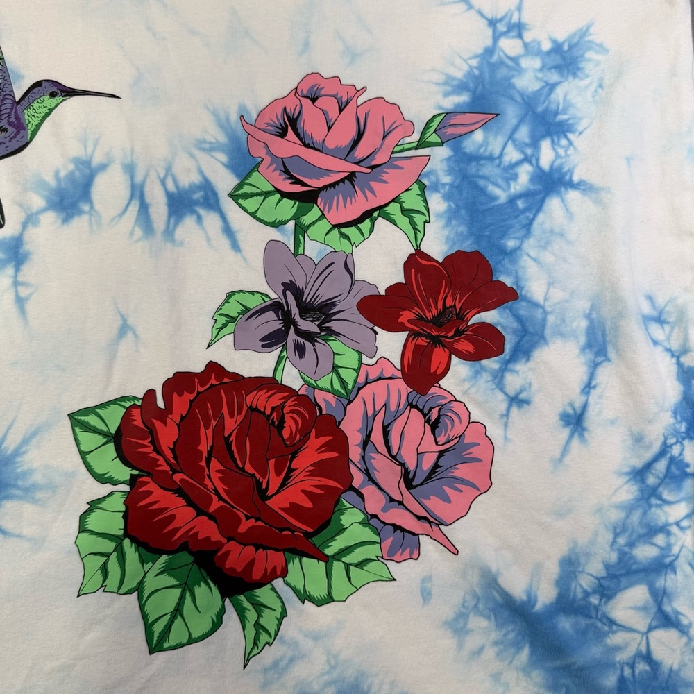 YoungLA Blue and White Tie-Dye T-Shirt - Picture 4 of 9